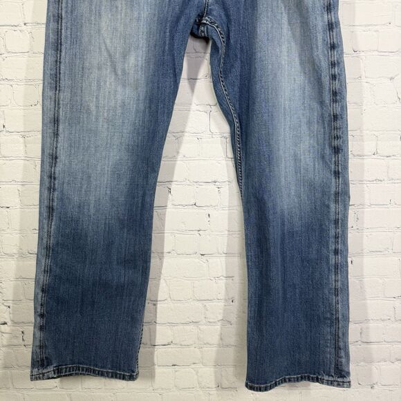 Levis 969 Jeans Men’s Size 42x32 Medium Washed Loose Straight Fit Western - Picture 6 of 16